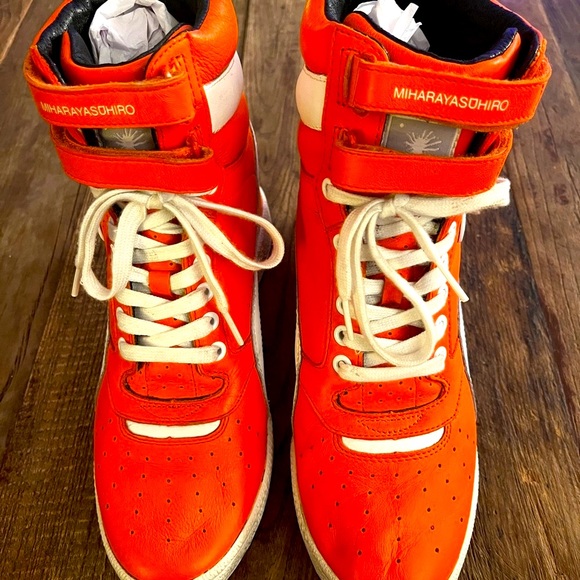 Rare Puma Miharayasuhiro Co -lab Orange High-Top Sneakers - Picture 2 of 6